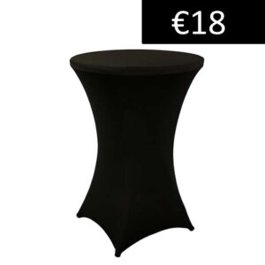 Statafel 85 cm met zwarte rok