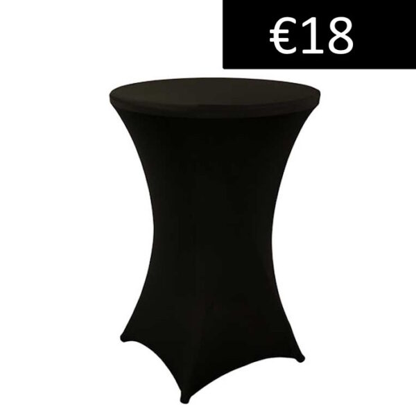 Statafel 85 cm met zwarte rok