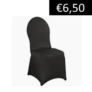 Dinerstoel met stoelhoes Zwart